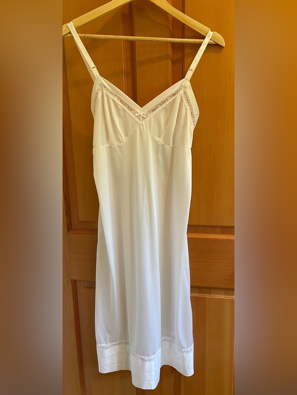 Vintage Lorraine Lace Slip Dress White Tall 36